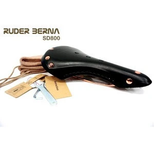 Ruder Berna Taiwan Made Fixed Gear Natural Leather Bicycle Saddle