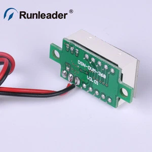 Runleader DC Digital Voltmeter Panel Mount LED Voltage Volt Meter