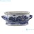 Import Rzsc20 Jingdezhen Antique Blue and White Landscape Double Handles Oval Flowerpot from China