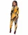 Import S8776 long sleeve V neck sexy one piece print catsuit for women from China