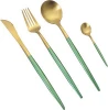 Scandinavian style 304 stainless steel cutlery two-color cutlery mint green handle cutlery dinner knife