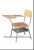 Import school bent wood chair with tablet arm from China