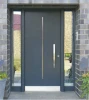 Seeyesdoor metal front entry doors aluminum entrance door with glass windows side light