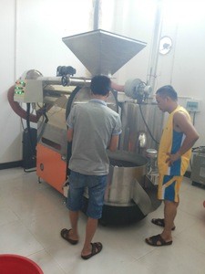 shop commercial high quality 20kg coffee roaster with dust collect pan