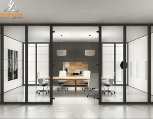 Single glass wall aluminium office partition,Frameless Glass Partitions,Commercial Framing Office Partition
