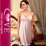 sleep wear silk satin babydoll  lingerie sleepwear