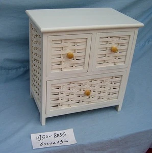 Small storage wooden cabinet with drawer, wooden furniture