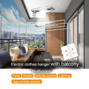 Smart home custom automatic hot air ceiling wall mounted laundry dryer rack clothes folding hangers machine foldable cloth dry