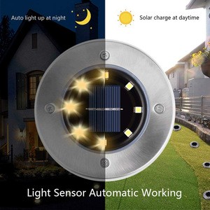 Buy Solar Garden Light 8 Led Rgb Color Buried Light Solar Powered ...