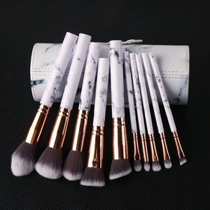 Special Professional 10 piece Marble Handle Make-up Brush