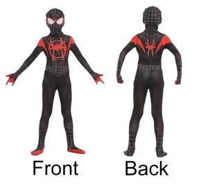 Spider-Man: Into the Spider-Verse Film Costume Miles Morales Cosplay Halloween Costume for Children