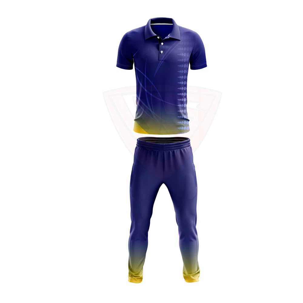 Sports Training Custom Cricket Team Uniform / XL Size Cricket Jersey And Pant Set