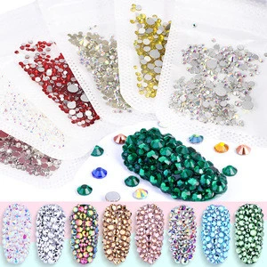 SS4/6/8/10/12 mixed 250pcs/bag Hotfix Nail Art Crystal Jewelry Shining Rhinestones