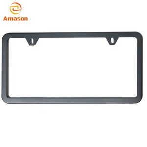 Stainless steel 304 US standard matt black powder coating license plate frame