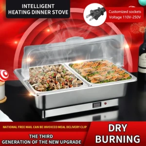 Stainless Steel Buffet Stove Chaffing Dish Buffet Commercial Chafing Dishes Intelligent Electric Food Steamer