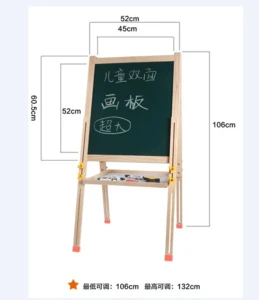Stock sale Kids educational toy wooden blackboard with accessories