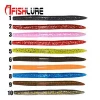 Straight Tail Soft Worm 8pcs a bag 8.4g 140mm Wacky Fishing Maggot 10 colors Choice plastic senko worm