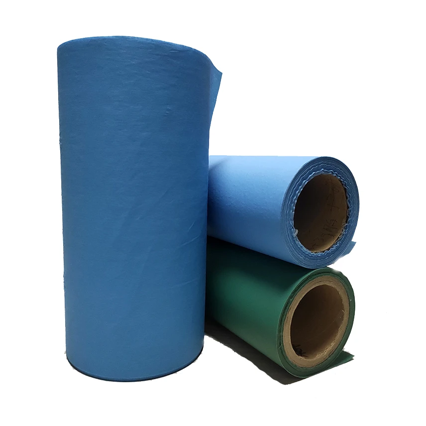 Super Anti Bacteria Laminated Viscose Nonwoven Fabric Bag Hospital Blue Plain Green Breathable Viscose / Polyester Medium Weight