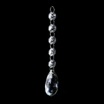 Supplying 14mm Crystal Clear Octagonal Bead Garland Strand Curtain Hanging Wedding Decoration