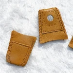 Synthetic Leather Coin Thimble With Metal Tip DIY Sewing Tool Handmade Needlework