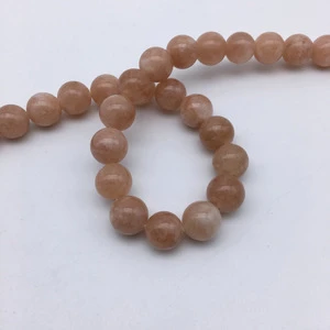 synthetic quartz natural sunstone round loose beads