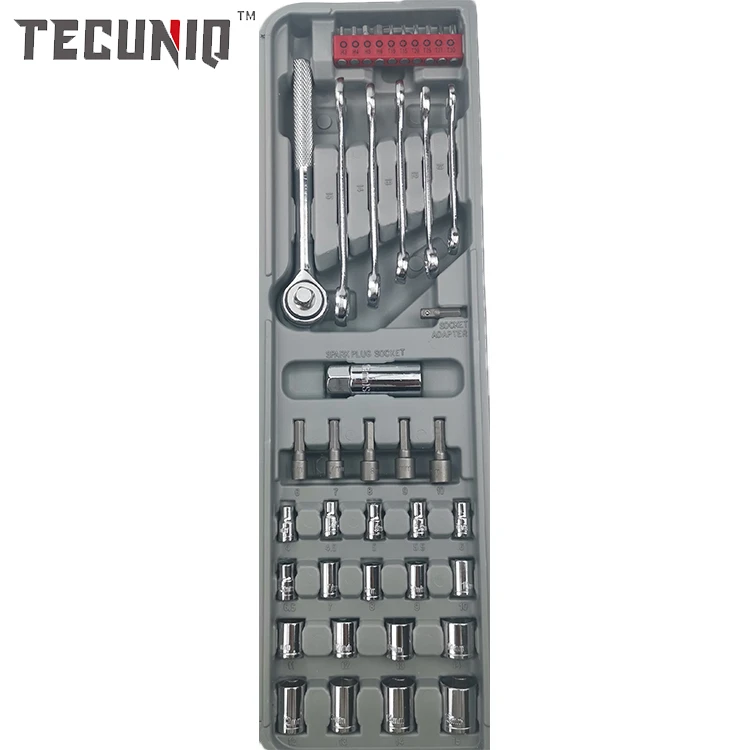 TECUNIQ Wholesale 127pcs Auto Repair Mechanics Hand Tool Set Car Mechanic Tools Home Household