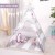 Import Teepee Kids Tent with Thick Mat &amp; Carry Case &amp; Decorations Star Stickers &amp; Flag - 5 Wooden Poles Canvas Tipi (White) from China