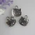 Import Tibetan Style Charm Antique Silver Cartoon Hello Kitty Cat Metal Pendant Beads with Butterfly Knot from China