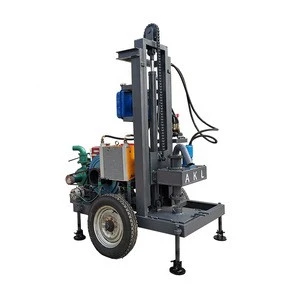 Top drive AKL-150Y diesel engine hydraulic  portable water well drilling rig