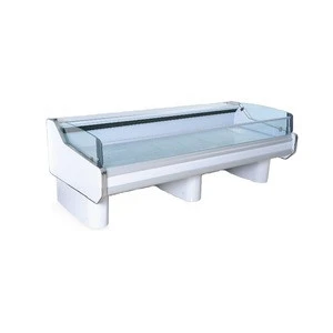 Top open fresh meat display cabinet chiller for supermarket and grocery store