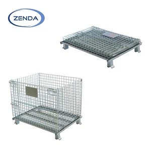 Top sell folding warehouse galvanize wire mesh storage supermarket cage