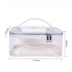 Transparent Frosted PVC Cosmetic Bags Waterproof Travel Toiletries Bag With Zipper Daily Makeup Organizer