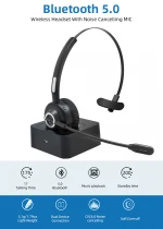 Trending Telemarketing Products Noise Cancelling Telephone Bluetooth Headset for Call Center Office Phone