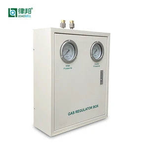 Two Gas Channels Stainless Steel Medical Gas Two Stage Pressure Reducer Box For Hospital Factory