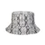 Import Unisex new PU snake pattern fisherman  summer leisure double-sided wear basin hat outdoor shade fisherman bucket hat from China