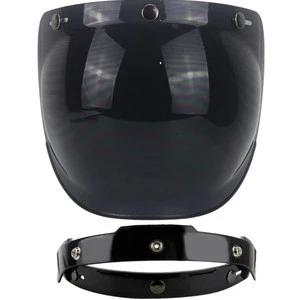 Universal 3-Snap Flip up Adjustable Lens Bubble Visor Face Shield Mask for Motorcycle Helmet Moto Capacete Casco Half Helmets
