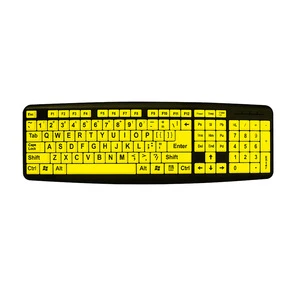 USB Wired Colored Computer Keyboard with Big White Keys for Elder People User or Kids` Education With Competitive Price