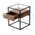 Import VASAGLE Living Room Square Industrial Tempered Glass Bedside Table, Glass Bed Sofa Side Table with storage from Pakistan
