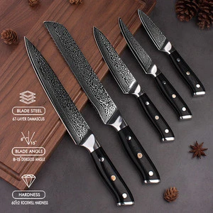 VG-10 Damascus steel kitchen chef  knife set of kitchen accessories