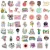Import Vinyl sticker pack set Waterproof self adhesive custom sticker Die cut stickers bag from China