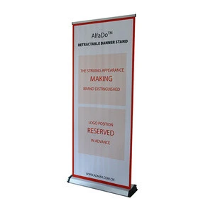 W85*H200cm aluminum portable roll up banner stand retractable tradeshow display