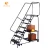 Import Warehouse Steel Safety Mobile Rolling Work Platform Ladder with Handrails from China
