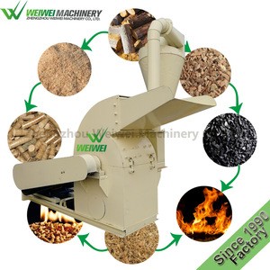 Weiwei agriculture waste wood scrap straw cutting and crushing into sawdust for biomass wood pellet machine