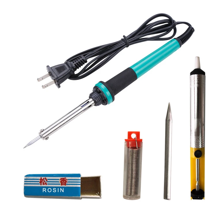 WHICEPART Soldering Iron Kit Electric 30W 110V 220V Soldering Gun Welding Tools,  Replacement Tips and Solder Wire Tube (Basic)
