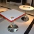 Import White Marble Dinning Table Stainless Steel Base Dinning Table Set 4 Seater from China