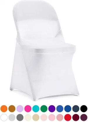 White Stretch Spandex Folding Chair Covers for Wedding Party Dining Banquet Event chair cover