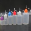 wholesale 10ml small size HDPE/LDPE eye drops dropper needle tip plastic bottle with metal needle cap