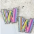 Import wholesale 2020 latest design alphabet earrings rhinestone initial letters earrings colorful embroidery wild earrings for women from China