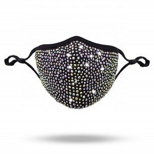 Wholesale 2020 New Style Reusable Rhinestone Party Fashion Mask for women