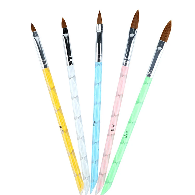 Wholesale 5pcs/lot nail art tools painting drawing pen kits gel polish brush set acrylic nail brush for nail salon